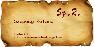 Szepesy Roland névjegykártya